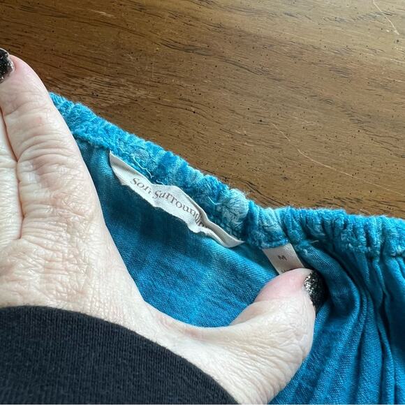 Soft Surroundings Embroidered Crochet Detail Senorita Dress - Picture 5 of 5